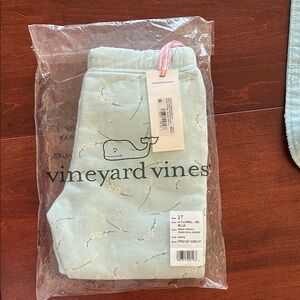 Vineyard Vines Mint Whale Print French Terry Jogger Pant